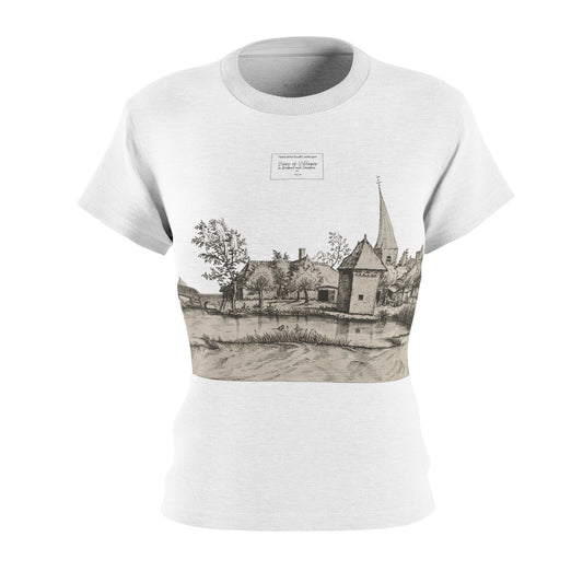 'Views of Villages' Women's Medieval Painting Tee